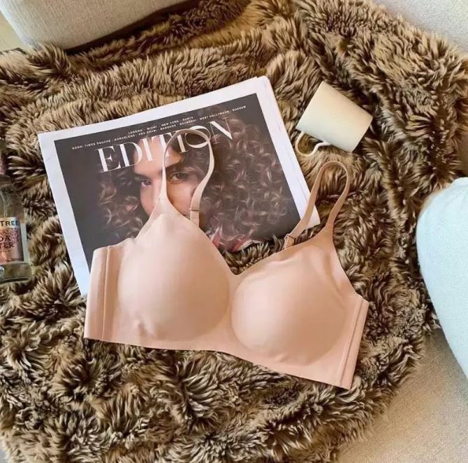 Seamless No-Wire Push-Up Support Bra