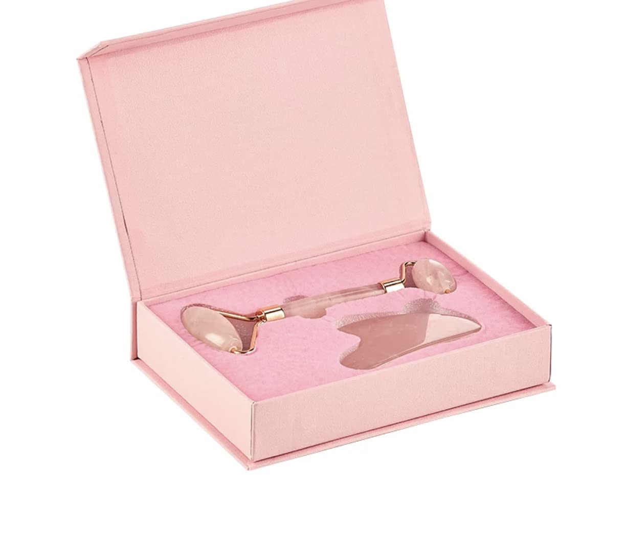 PORÉ Rose Quartz Roller & Gua Sha Set