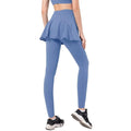 VELOUR Tennis Skirted Leggings — blue pleated skirt overlay athletic leggings