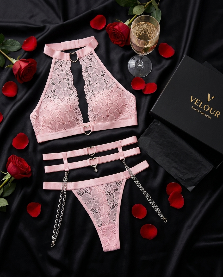 Seamless Push-Up Bra & Panty Set - Flat Lay